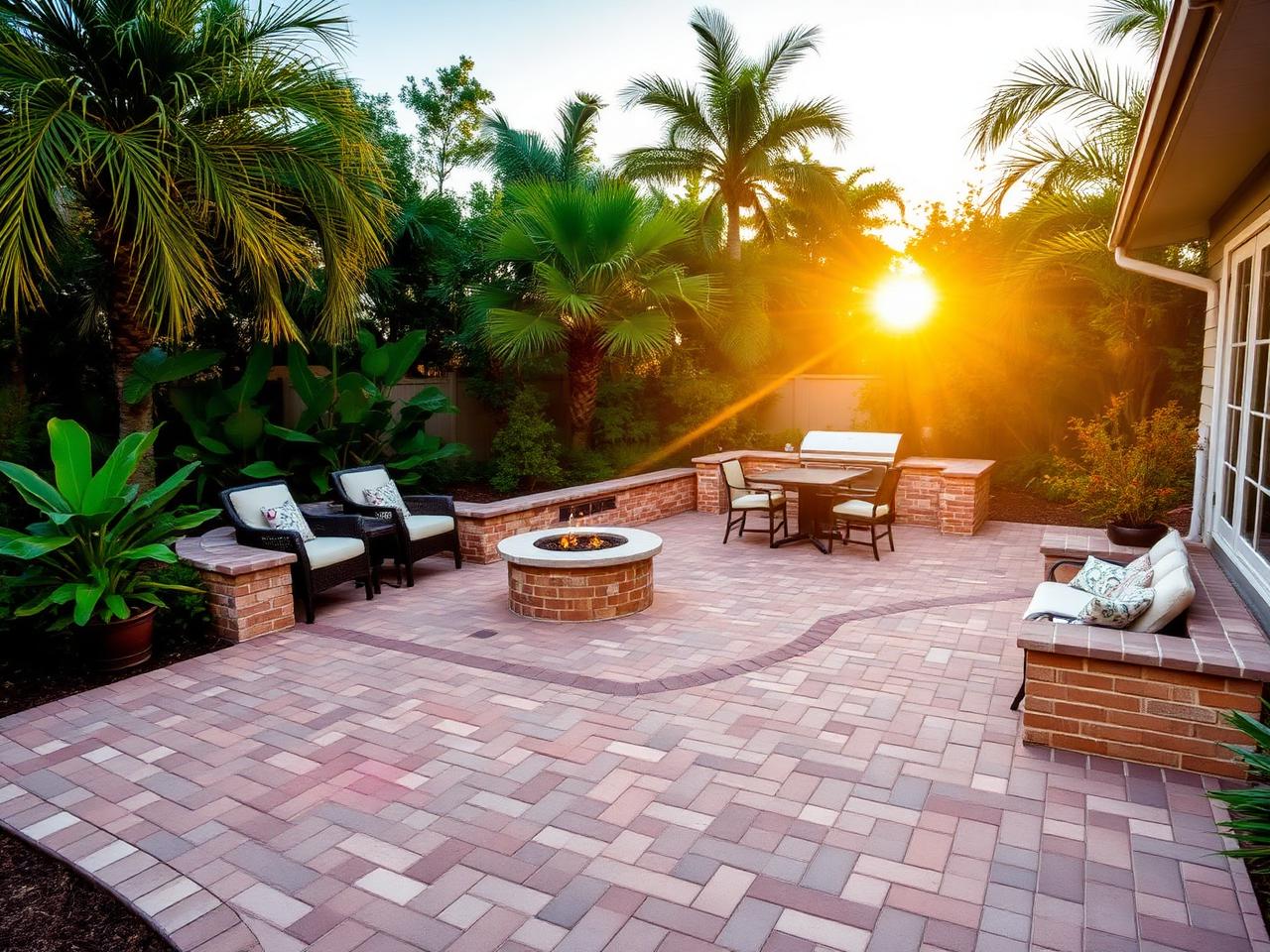 Backyard Brick Patio