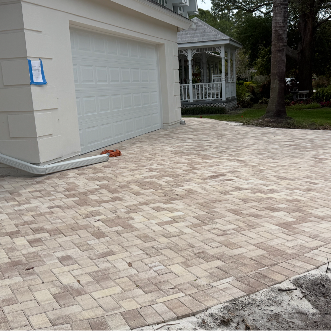 Tumbled Brick Driveway