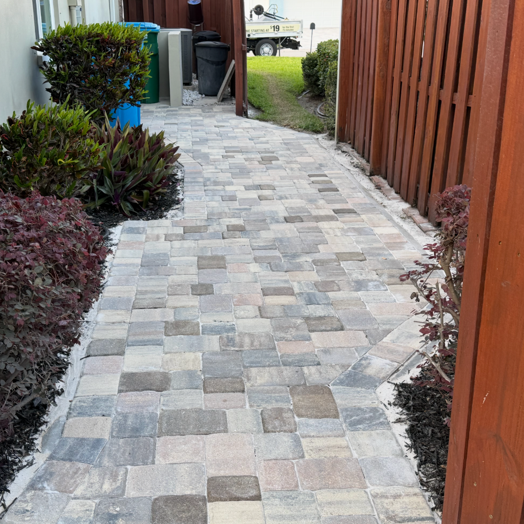 Side Yard Paver Walkway